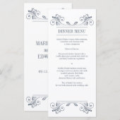 Carte Rack Menu Sconce Élégante Réception (Devant / Derrière)