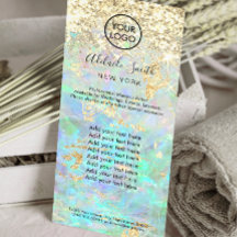 carte rack opale fausse parties scintillant