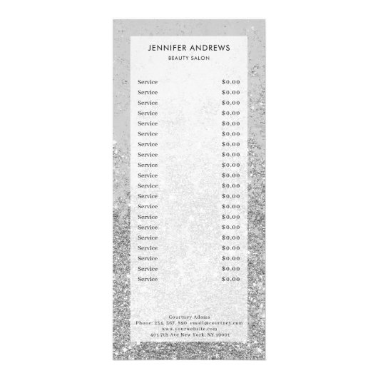 Carte rack parties scintillant (Devant)
