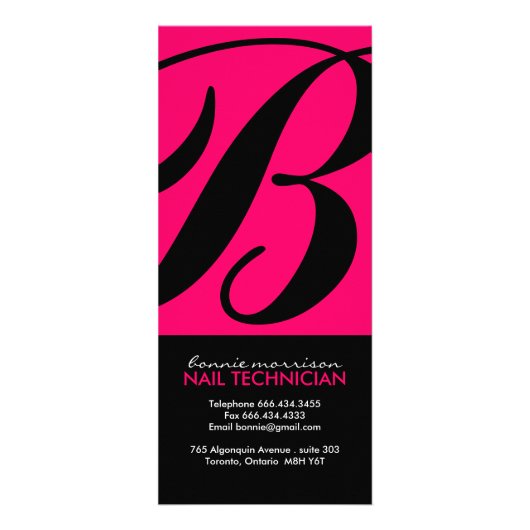 Carte rack pour technicien de clou (Devant)