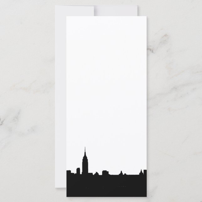 Carte rack Silhouette New York Noir & Blanc (Devant)