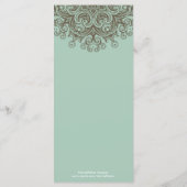 Carte rack vintage Basil Blue Mariage Menu (Dos)