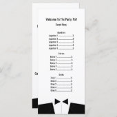 Carte Rackcard du menu mariage ou Formel de l'évén (Devant / Derrière)