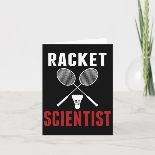 Carte Racket scientifique Funny Badminton Maman Papa (Devant)