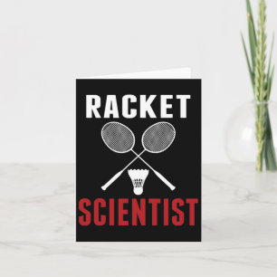 Carte Racket scientifique Funny Badminton Maman Papa