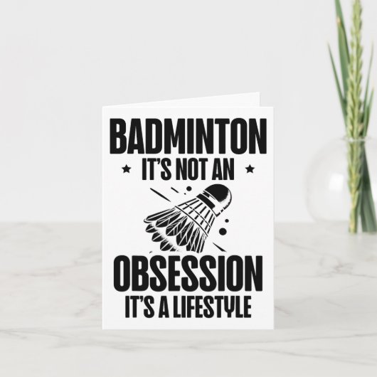 Carte Racket Scientifique Shuttle Joueur Badminton (Devant)