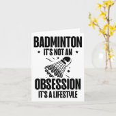 Carte Racket Scientifique Shuttle Joueur Badminton (Fleur jaune)