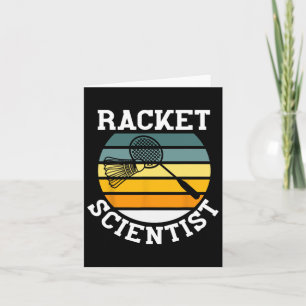Carte Racket Scientist Funny Retro Style Vintage Badmint