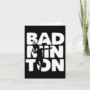 Carte Racquet Smash Shuttle Joueur Badminton