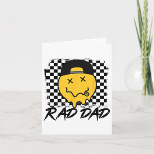 Carte Rad Papa Drôle À damiers Père &# ; s Jour Sourire