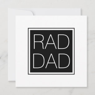 Carte Rad Papa noir blanc minimaliste typographie modern
