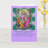 Carte Radha Krishna (Fleur jaune)