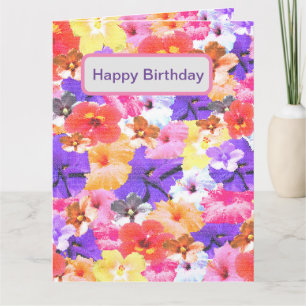 Carte "Radiance en fleur : Hibiscus en verre tendu