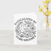 Carte Radicalized By Basic Decency Feminist Men Women Sq (Fleur jaune)