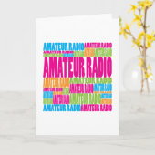 Carte Radio amateur colorée (Fleur jaune)