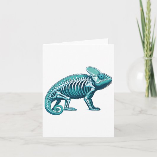 Carte Radiographie de l'anatomie du corps du caméléon à (Devant)