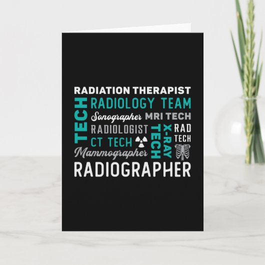 Carte Radiologie Technicien Radiothérapie Xray Tech (Devant)