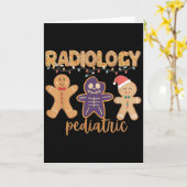 Carte Radiology Tech Pediatric Christmas Gingerbread Man (Fleur jaune)