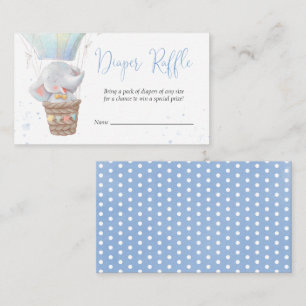 Carte Raffin Baby shower Eléphant Cute