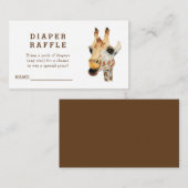 Carte Raffin Baby shower Giraffe Jungle (Devant / Derrière)