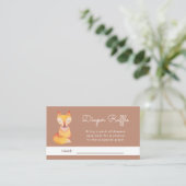 Carte Raffin Baby shower Mete Woodland Fox (Debout devant)