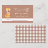 Carte Raffin Baby shower Mete Woodland Fox (Devant / Derrière)