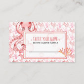 Carte Raffin Baby shower Pipe Rose Cute (Dos)