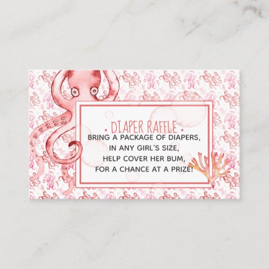 Carte Raffin Baby shower Pipe Rose Cute (Devant)