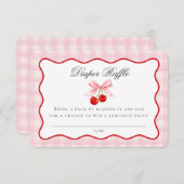 Carte Raffin Chéri Coquette Rose Coquette Bow (Devant / Derrière)