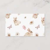 Carte Raffin de Baby shower de lapin de Pâques Pri (Dos)