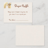 Carte Raffin de la couche de Baby shower maman à a (Devant / Derrière)