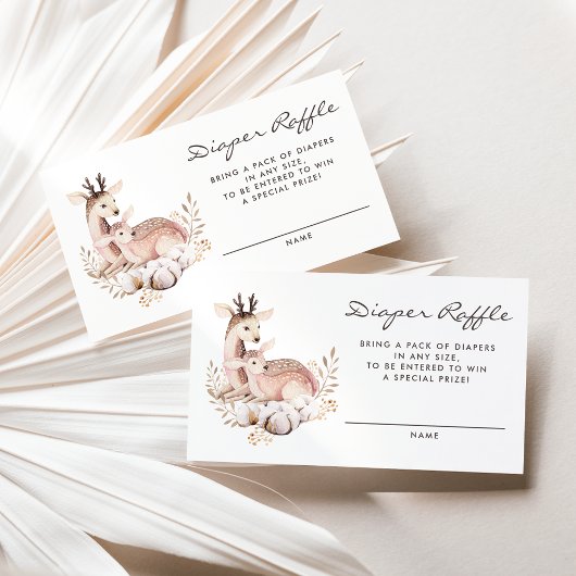 Carte Raffin de seins de bois de cerf de maman et