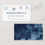 Carte Raffin du Baby shower spatial Astronaut (Devant / Derrière)