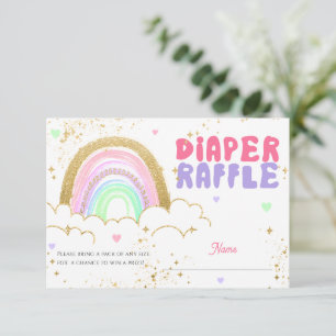 Carte Raffin Rainbow Gold Baby shower