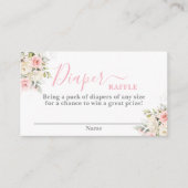 Carte Raffle Baby shower fille rose pâle (Devant)