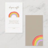 Carte Raffle Baby shower pour bébé Rainbow (Devant / Derrière)