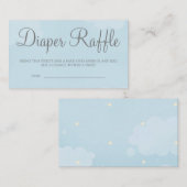 Carte Raffle Blue Starry Sky Diaper Billets (Devant / Derrière)