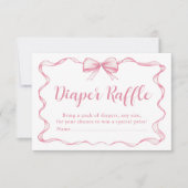 Carte Raffle de Baby shower de la fille à la chaud (Devant)