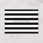 Carte Raffle de couche de douche à rayures noir et (Dos)