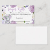 Carte Raffle de couches d'éléphant pourpre pour un (Devant / Derrière)