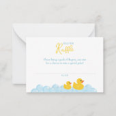 Carte Raffle en caoutchouc jaune pour canard - Bab (Devant)