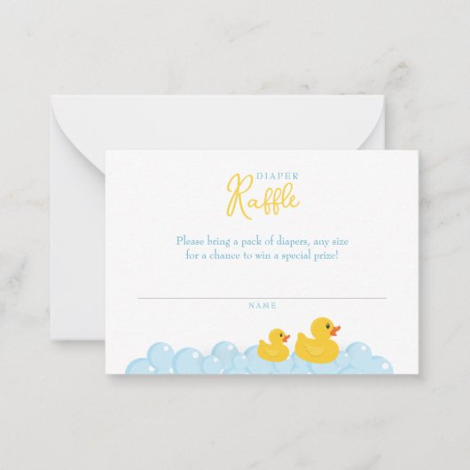 Carte Raffle en caoutchouc jaune pour canard - Bab (Devant)