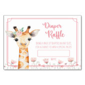 Carte Raffle Giraffe Baby Douche (Devant)