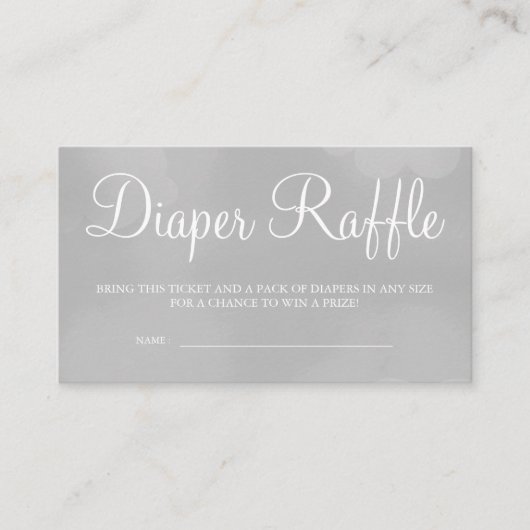 Carte Raffle Gris Starry Sky Diaper Tickets (Devant)