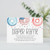 Carte Raffle Patriotic Donut Baby Sprinkl Diaper (Debout devant)