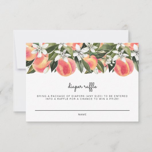 Carte Raffle Petit Bébé Petit Pêche SAVANNAH (Devant)