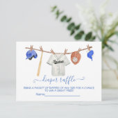 Carte Raffle pour couche de baseball Clothesline B (Debout devant)