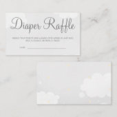 Carte Raffle Sky Starry Light Grey Tickets (Devant / Derrière)