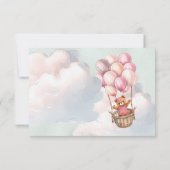 Carte Raffle Teddy Bear Girl Balloon Diaper (Dos)