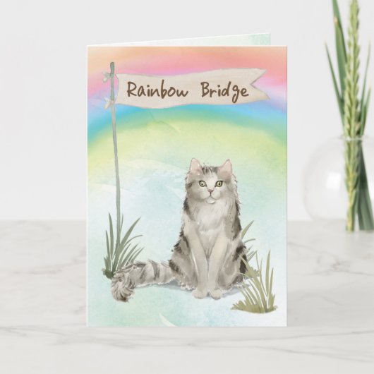 Carte Ragamuffin Chat Pet Sympathie sur Rainbow Bridge (Devant)